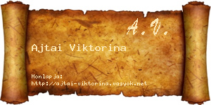 Ajtai Viktorina névjegykártya